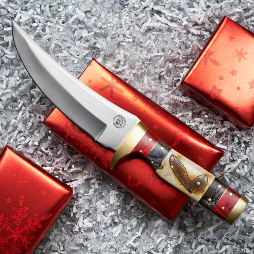 Knife sitting on blocks